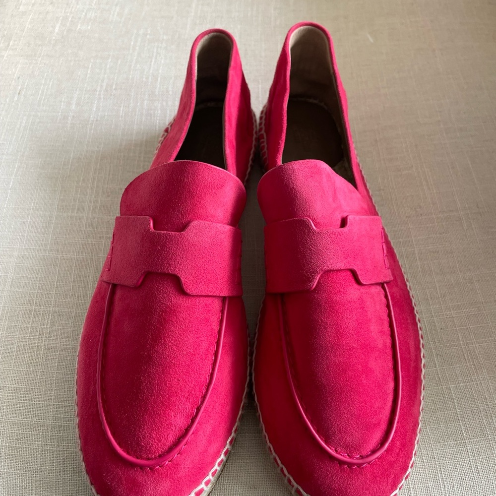 Hermes Pink Espadrille Loafers